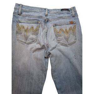 Vintage Y2K Vigoss Boot Jeans Womens 13/14 Mid Rise Rise Stretch Distressed